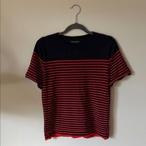 Banana Republic Navy and Red Striped Sweater